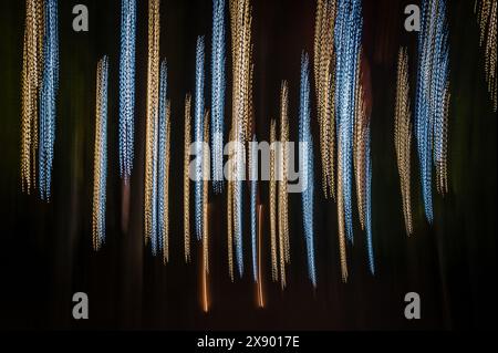 Abstract fast moving stripe lines. High speed motion blur. Stock Photo