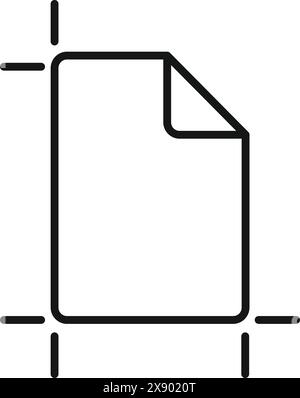 Simple yet versatile minimalist paper icon vector with glowing edges, perfect for modern web and mobile app design, corporate branding, and visual identity Stock Vector