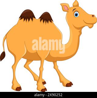 Illustration of cute camel cartoon Stock Vector