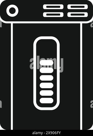 Vector illustration of a bookmark icon in a modern glyph style, suitable for web and app interfaces Stock Vector