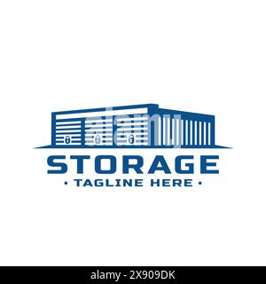 Self storage logo design template. Vector and illustration. Stock Vector