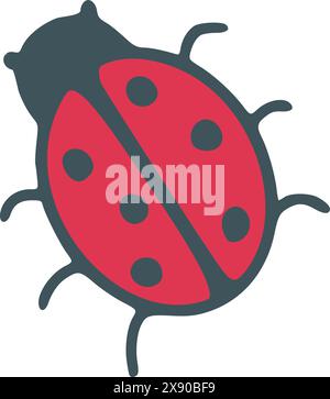 Spring Ladybug Isolated Coloring Page for Kids Stock Vector Image & Art ...