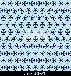 Geometric Outline Flower Seamless Pattern Stock Vector