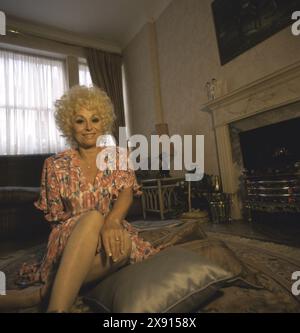 Portrait of actress Dame Barbara Windsor in London, circa 1989. Stock Photo