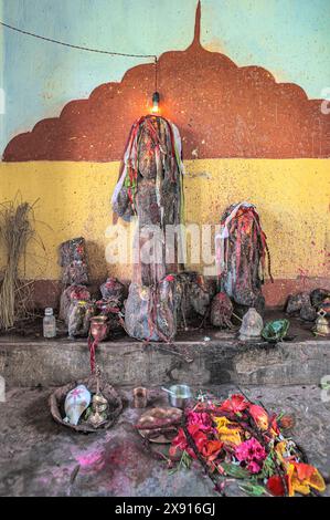 08 30 2008 Vintage old antiquestatues of Hindu God Goddess Devdaha ...