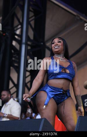 Dallas, Usa . 26th May, 2024. Erica Banks performs during Hollyhood Bay Bay's Dallas All Stars set at Twogether Land Festival at Fair Park in Dallas, Texas on May 26, 2024. (Photos By: Stephanie Tacy/Sipa USA) Credit: Sipa USA/Alamy Live News Stock Photo