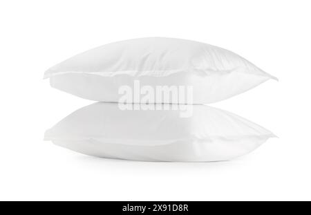 Two new soft pillows isolated on white Stock Photo