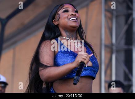 Dallas, Usa . 26th May, 2024. Erica Banks performs during Hollyhood Bay Bay's Dallas All Stars set at Twogether Land Festival at Fair Park in Dallas, Texas on May 26, 2024. (Photos By: Stephanie Tacy/Sipa USA) Credit: Sipa USA/Alamy Live News Stock Photo