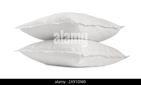 Two new soft pillows isolated on white Stock Photo