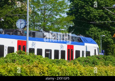 Local train at the railway station, Bad Zwischenahn, Lower Saxony, Germany Stock Photo