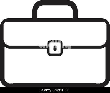 Briefcase sign, portfolio symbol, Briefcase outline icon, Suitcase icon Stock Vector