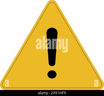 Hazard warning attention sign , Yellow warning danger sign Stock Vector