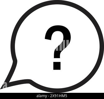 Question Mark icon, Question Mark in chat circle, Question tag in message, Question Mark speech bubble, Communication bubble, Ask help sign Stock Vector