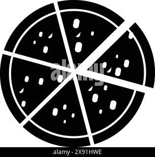 Pizza icon Black and white, Pizza symbol, Pizza slice icon Stock Vector