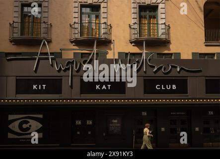 Cabaret at the Kit Kat club at the August Wilson theatre sign in Broadway theater district in Manhattan NYC Stock Photo