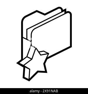 Folder like icon in isometry. Image for website, app, logo, UI design. Stock Vector