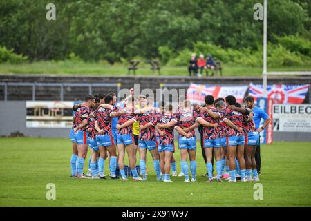 Whitehaven, England - 26h May 2024 - Wakefield Trinity squad. Rugby League Betfred Championship, Whitehaven RLFC vs Wakefield Trinity at The Ortus Rec, Whitehaven, UK  Dean Williams Stock Photo