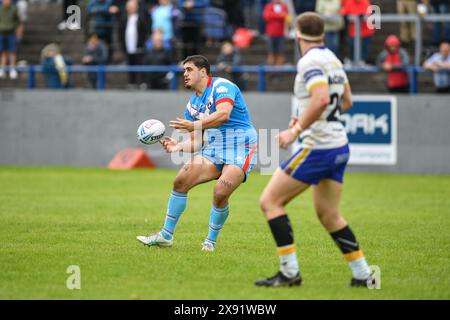 Whitehaven, England - 26h May 2024 -Wakefield Trinity's Caleb Uele. Rugby League Betfred Championship, Whitehaven RLFC vs Wakefield Trinity at The Ortus Rec, Whitehaven, UK  Dean Williams Stock Photo