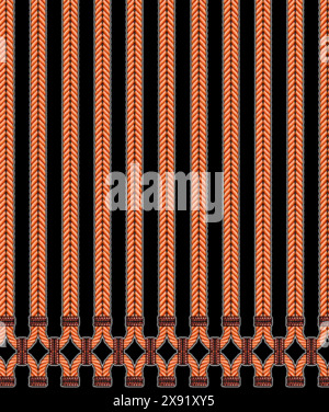 Digital textile elements design elegant style motifs combination design front and back stylish concept with luxury geometrical design Stock Vector