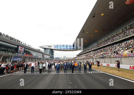 grille de depart, starting grid, during the 2024 Shanghai ePrix, 8th meeting of the 2023-24 ABB FIA Formula E World Championship, on the Shanghai International Circuit from May 24 to 26, 2024 in Shanghai, China Stock Photo