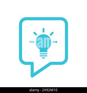 Simple life hack icon, bulb solving problem icon. Light Bulb idea. From blue icon set. Stock Vector