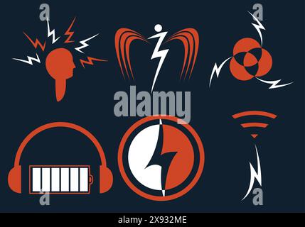 High-Quality Energy Vector Icon Collection – Enhance Your Renewable Energy Designs, Sustainable Projects, and Eco Initiatives Stock Vector