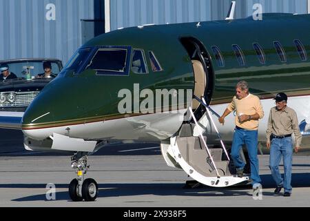 Exclusive. Harrison Ford left for the Labor Day weekend with his wife Calista Flockhart and son Liam and a couple friend to Harrison's ranch near Jack Stock Photo