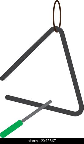 Triangle icon traditional musical instruments vector illustration ...