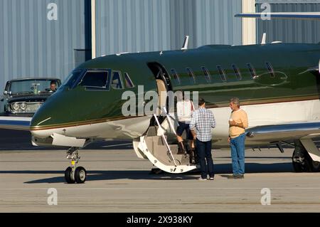 Exclusive. Harrison Ford left for the Labor Day weekend with his wife Calista Flockhart and son Liam and a couple friend to Harrison's ranch near Jack Stock Photo