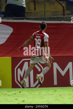 Barueri, Sao Paulo, Brasil. 28th May, 2024. Barueri (SP), 05/28/2024 - FOOTBALL/CAMPEONATO/SUL-AMERIACANA/SP Ã¢â‚¬' Player Rafael Santos celebrates his goal during a match between Internacional (BRA) against Belgrano (ARG), valid for the 6th round of the South American Championship, held at Arena Barueri, this Tuesday, May 28, 2024. (Credit Image: © Leco Viana/TheNEWS2 via ZUMA Press Wire) EDITORIAL USAGE ONLY! Not for Commercial USAGE! Stock Photo