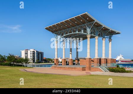 Randall K and Martha A Hunter Amphitheater at the Vince Whibbs Sr. Community Maritime Park (CMP) in downtown Pensacola, Florida Stock Photo