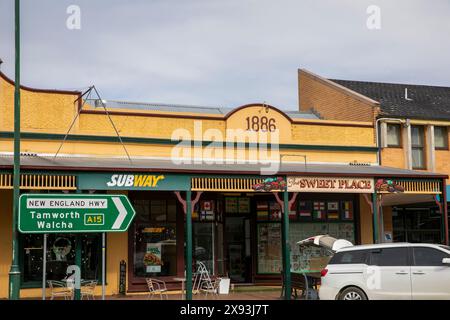 Uralla town in northern tablelands of New South Wales with its heritage ...