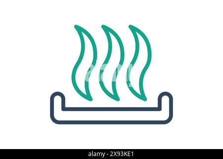 Heating icon. icon related to utilities. line icon style. utilities elements vector illustration Stock Vector