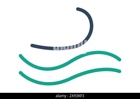 Wind icon. icon related to utilities. line icon style. utilities elements vector illustration Stock Vector