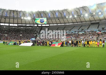 Rio de Janeiro, Brazil, May 27, 2024. Charity soccer match for the victims of the floods in Rio Grande do Sul, at the Maracanã stadium. friendly Stock Photo