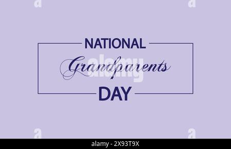 National Grandparents Day Text Illustration Trends for Honoring Grandparents in Style Stock Vector