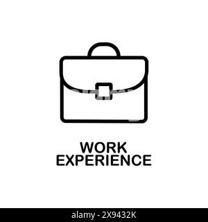 Work experience icon in trendy outline style design. Vector illustration isolated on white background. Stock Vector