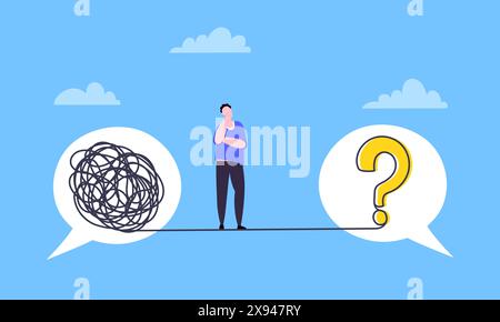 Understanding problem solution simplify challenge. Stock Vector