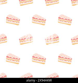 Cakes, Pies sweet bakery seamless pattern Stock Vector