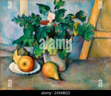 Still Life with Flowers and Fruit, Paul Cezanne, circa 1890, Alte ...