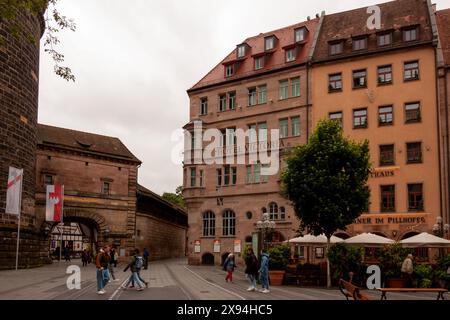 NUREMBERG, GERMANY - MAY 17, 2024: On the street in old town of Nuremberg Stock Photo