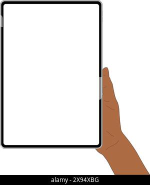 a tablet in a hand  Stock Vector