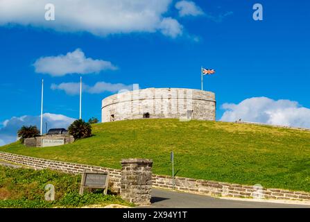 Fort St. Catherine, built in 1612, in service until the 20th century, now a museum, UNESCO, St. George's Island, Bermuda, North Atlantic Stock Photo