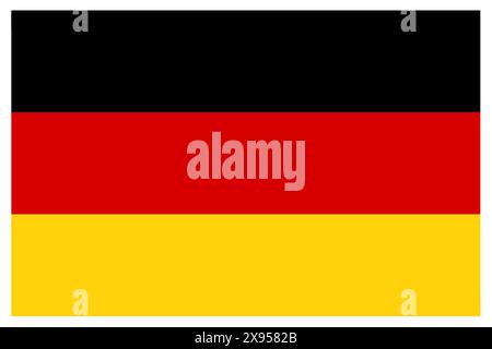 Illustration of Germany flag isolated on white Stock Vector