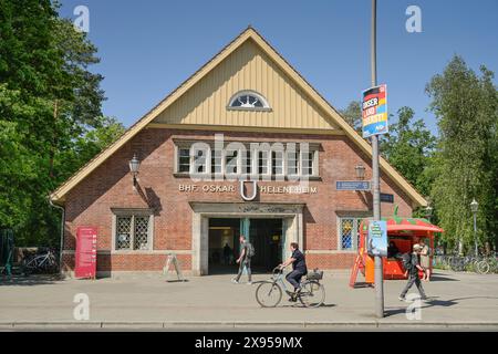 Oskar-Helene-Heim subway station, Clayallee, Dahlem, Steglitz-Zehlendorf, Berlin, Germany, U-Bahnhof Oskar-Helene-Heim, Clayallee, Dahlem, Steglitz-Ze Stock Photo