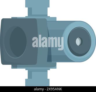Flat design vector graphic of a contemporary digital camera, perfect for technologythemed projects Stock Vector