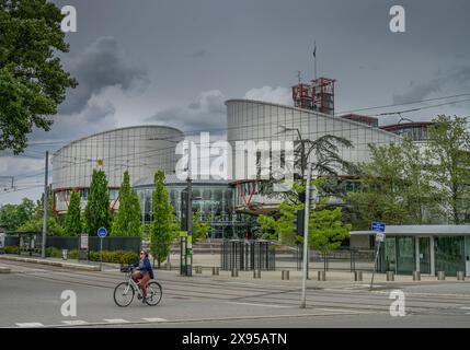 European Court of Human Rights ECHR, Strasbourg, Bas-Rhin, France, Europäischer Gerichtshof für Menschenrechte EGMR, Straßburg, Département Bas-Rhin, Stock Photo