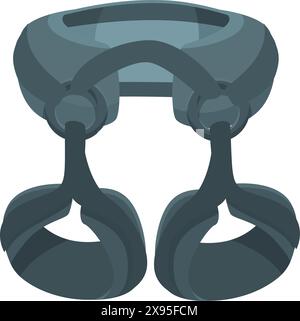 Colorful cartoon binoculars illustration isolated on white background, perfect for observation, exploration, wildlife watching, birdwatching, and outdoor adventure design projects Stock Vector