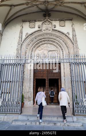 Madrid, Spain- April 8, 2024: Church of Saint Jerome the Royal, called Los Jeronimos, in Madrid city Stock Photo