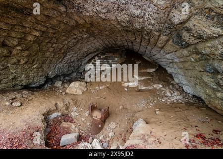 Ruined Japanese machine gun bunker on Gili Trawangan in Indonesia Stock Photo